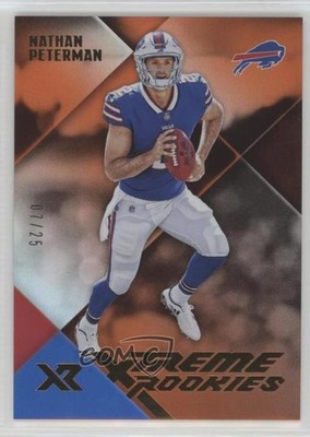 2017 Panini XR Xtreme Rookies Orange 7/25 Nathan Peterman #XR-NP RC 0o9
