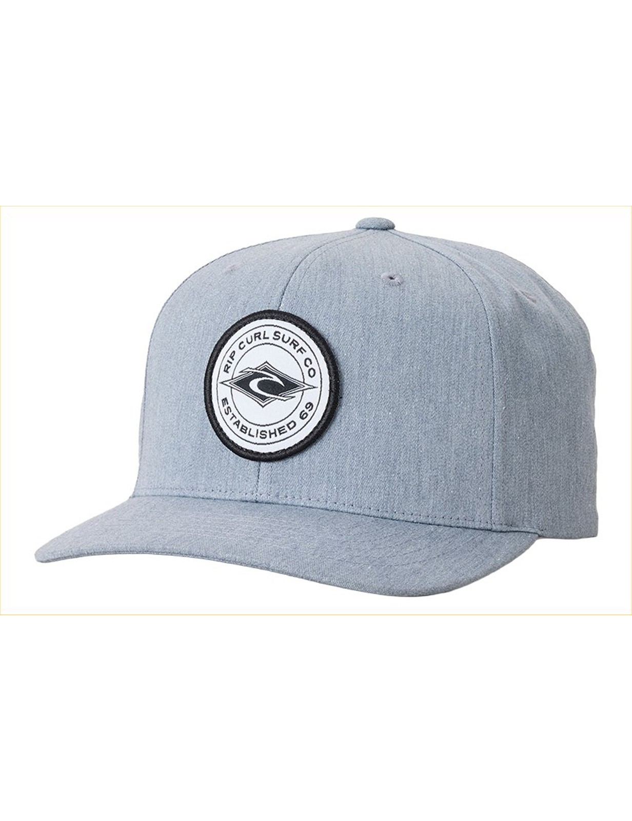 Rip Curl Stapler Snapback Cap - Grey Heather - Mens - Cotton - Image 5