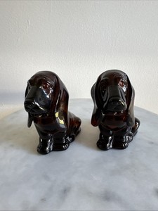 2Vintage COLLECTIBLE:  AVON BABY BASSETT Glass Decanter - SWEET HONESTY COLOGNE
