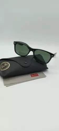 Ray Ban Used Ladies Gents Unisex Sunglasses Clubmaster Black Green & Gold RB3016, photo 3 of 5