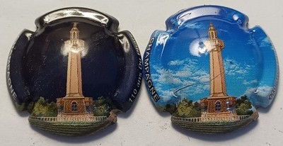 2 SCHÖNE CHAMPAGNERKAPSELN VERZENAY 110 JAHRE LEUCHTTURM REF NR. 21 und 22 NEU