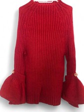 Yohji Yamamoto Noir red knit sweater