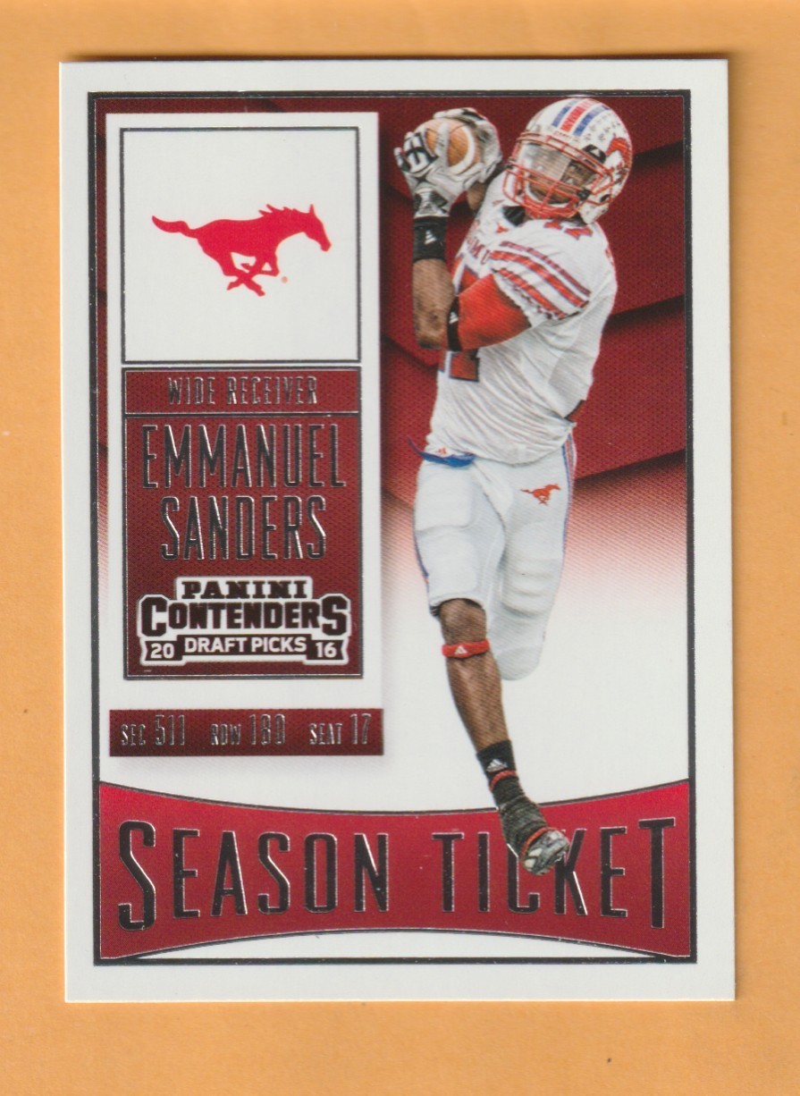 Emmanuel Sanders SMU Mustangs 2016 Contenders Draft Picks #39 Bellville TX