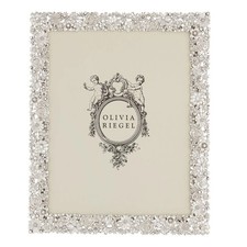 OLIVIA RIEGEL SILVER EVERLEIGH 8X10" PHOTO FRAME RT4518.NEW IN BOX