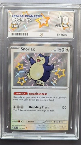 Snorlax Ace 10 Paldean Fates 202/091 SV Baby Shiny Pokemon Card