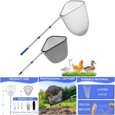 Stainless Steel Chicken Catching Net 2 Pcs For Small Birds Fishing