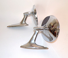 Pair Nos Chrome Side View Mirrors 4.5 4.75 Diameter Round Rat Rod 1062 Pair Nos Chrome Side View Mirrors 4.5 4.75 Diameter Round Rat Rod 1062