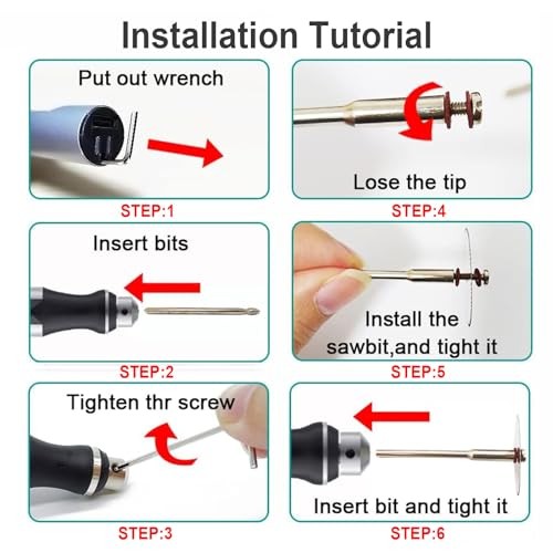 Electric Engraving Pen, 3-Speed Mini Cordless Rotary Tool Kit with 54 Silver
