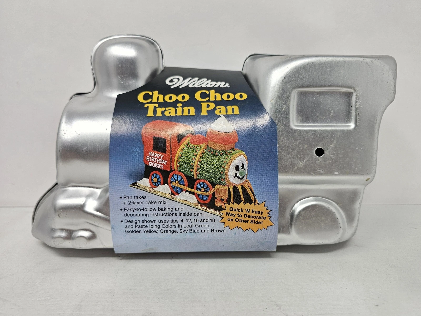 Vintage Wilton Choo Choo Train Cake Pan 3D Aluminum Silver Baking Mold 2105-2861