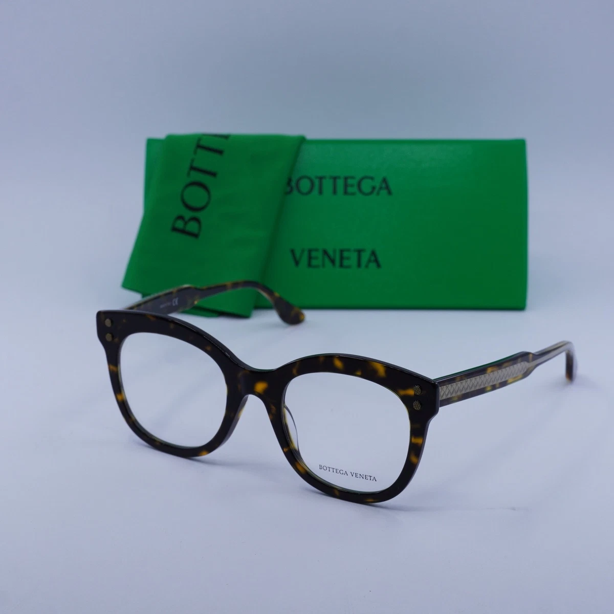 Authentic BV Round Plastic Optical Glasses Latina - Retro Round Black & Gold Glasses | Vooglam main image 3