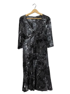 PERUNA Robe à manches longues Dames Robe T EU 42 noir-gris clair - Photo 1/4
