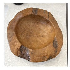 Handmade Wooden Rustic Bowl Natural Finish Home D cor Accent