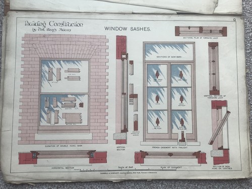 Antique Building Construction 24 Plates By Prof. Henry ADAMS. - Picture 8 of 8