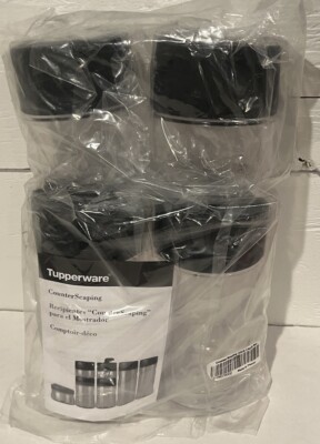 Tupperware CounterScaping Liquid Canister Container Set New 4x