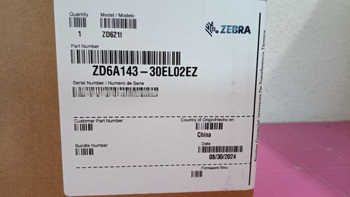 Zebra ZD6A143-30ELO2EZ Etikettendrucker 104mm Thermotransfer, 300 dpi USB _4,5_6 - Bild 2 von 23