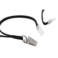 BLACK BREAKAWAY LANYARD W/CLIPS