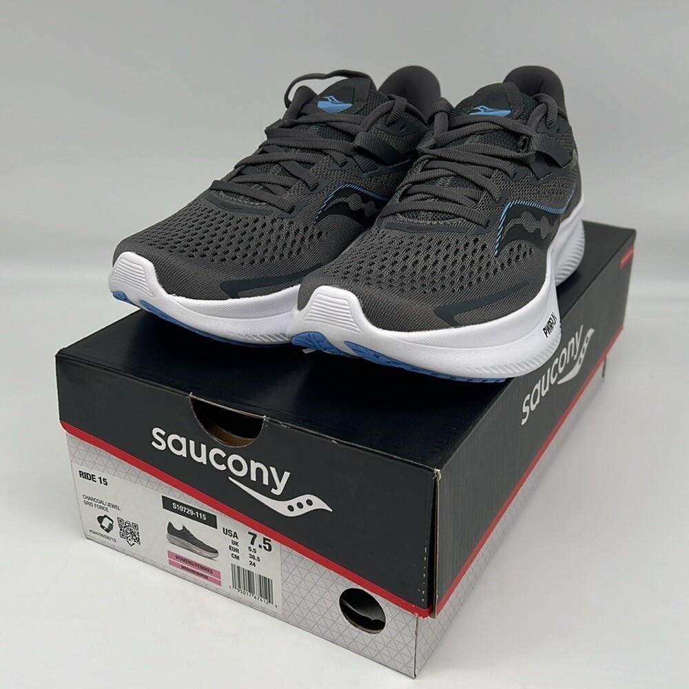 Saucony Ride 15 Zapatos para Correr Acolchados Transpirables Ligeros Talla 7.5