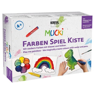KREUL Aquarellstifte Set MUCKi Farben Spiel Kiste 17 Teile (4000798126391)