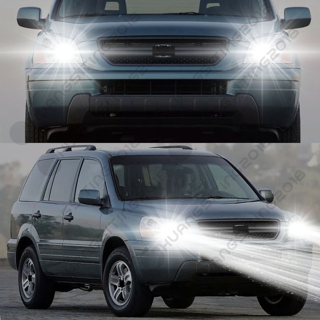 For HONDA Pilot 2003 2004 2005 2X 6000K White LED Headlight Bulb High