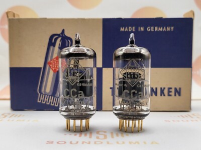 2x Telefunken CCa (E88CC+) Post-Röhre Matching Codes -   Bottom - Ulm '67