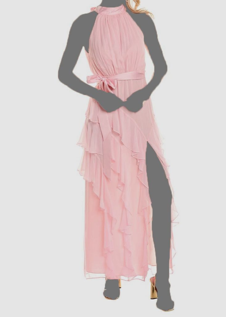 Alice + Olivia Emelia Silk Maxi Dress, 10 / Pink