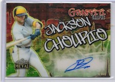 2024 Leaf Metal Jackson Chourio Graffiti Graphs GOLD VINYL SUPERFRACTOR AUTO 1/1