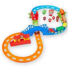 26 Pcs Kids Preschool Train Play Set Plastic Toy Engine Tunnel Bridge Age 18 mo 