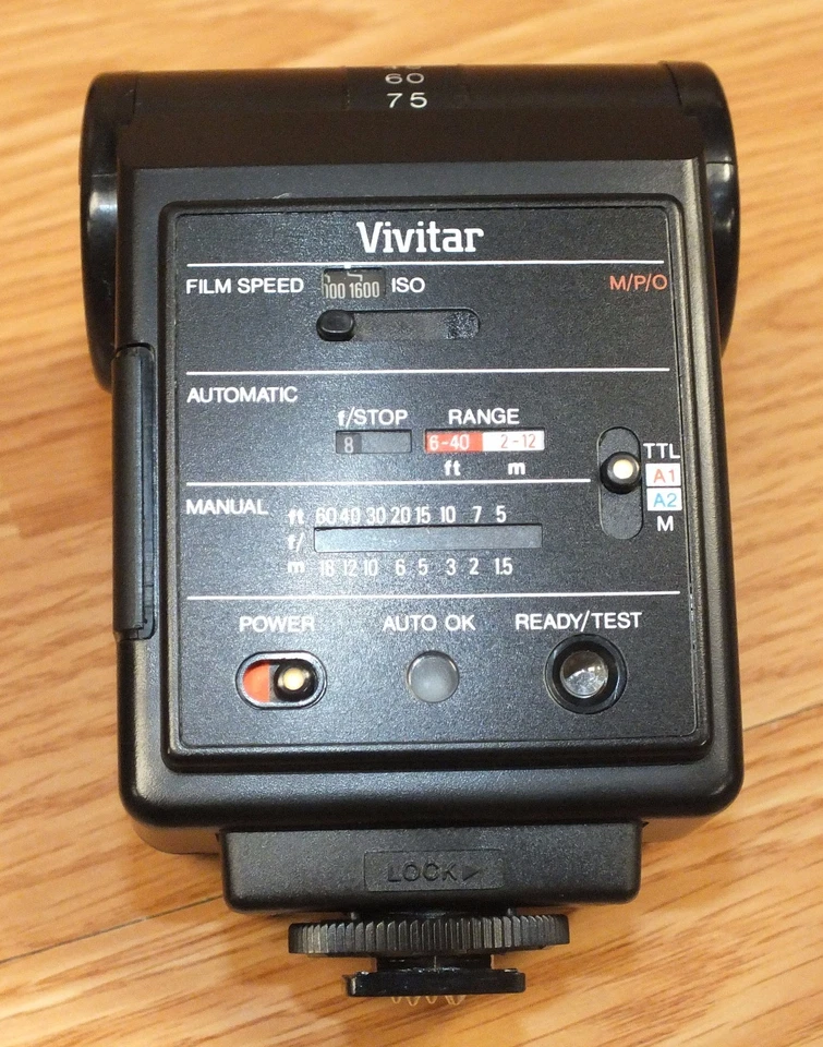 Vivitar (550 FD) M/P/O Dedicated Electronic Battery Operated Flash & Manual READ - Image 3 of 4
