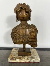IVAN MADRIGAL BRONZE SCULPTURE " FRIDA SABIA " SIGNED AND NUMBERED