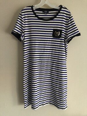 chaps jersey dress Striped Knit Shirt Size XL Schnittmuster für ein Kleid