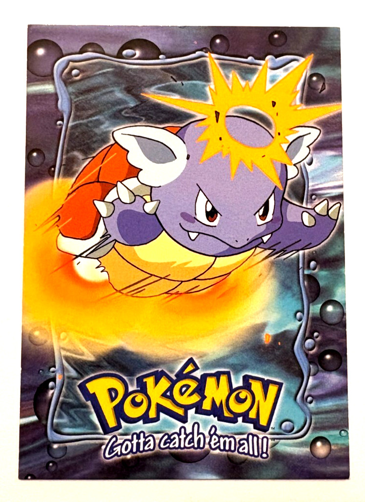 1999 Topps Pokemon #08 Wartortle Movie Card E8 Blue Topps Logo Ed Never Played