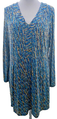 Adini Bambus/Elasthan Tunika/Minikleid Langarm V-Ausschnitt Empire Line XXL/L2