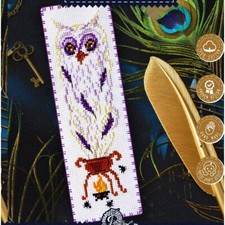 WiseStitch Owl Spell Bookmarker Kit - DIY Hand Embroidery with Counted Cross Sti