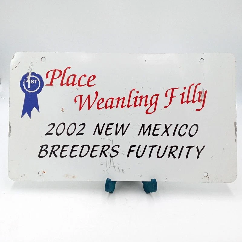 Letrero de exhibición de caballos de Nuevo México primer lugar relleno vintage 2002 rancho pared decoración del hogar Foto 2 de 4