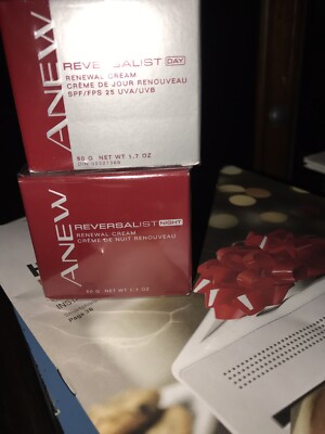  Avon Anew Reversalist Renewal Day & Night Cream Set - Sealed NOS 1.7 oz