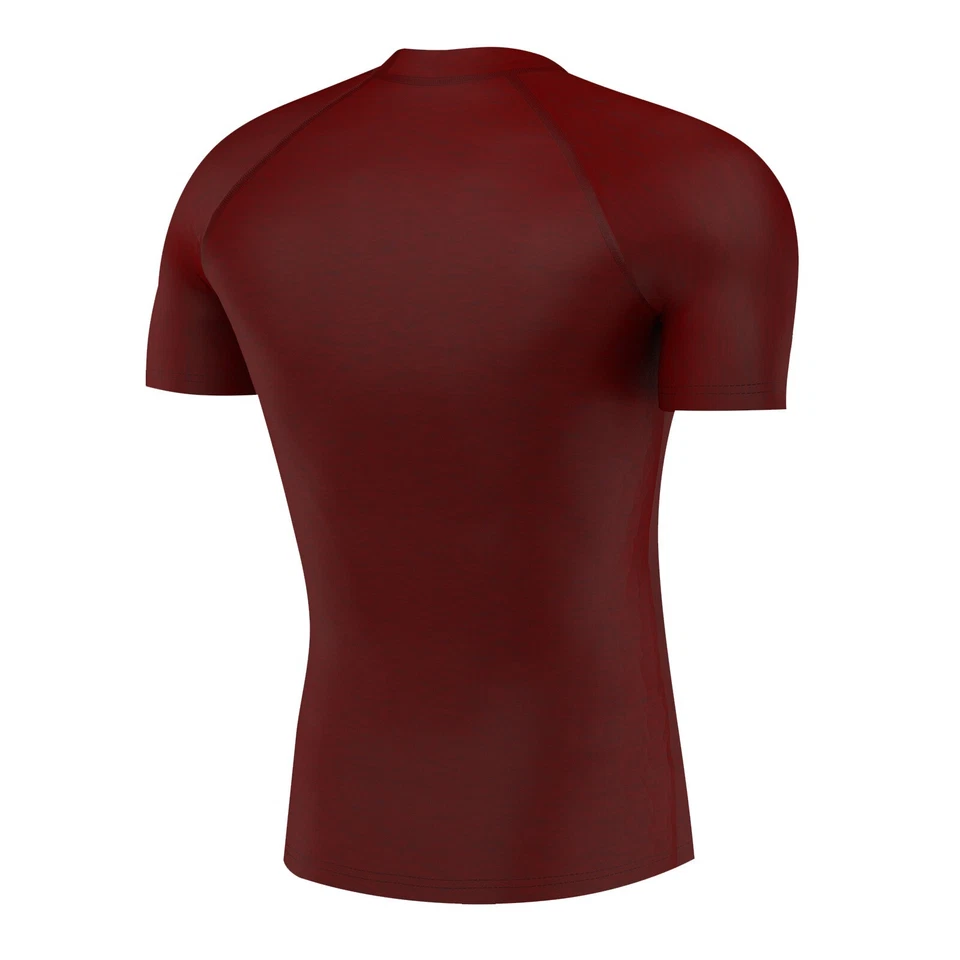 Mens Compression Shirt Armour Base Layer Top Short Sleeve Gym Sports Shirts - Image 4 of 4