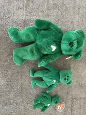 Ty Beanie Baby Buddies Erin Green Irish Bear St Patricks Day Large 14” Plush