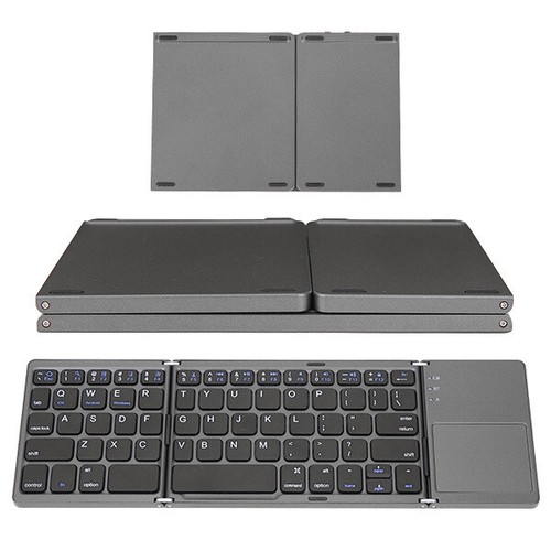 Folding Wireless Bluetooth Keyboard Touchpad Ultra slim for Tablet Phone Laptop - Picture 6 of 12