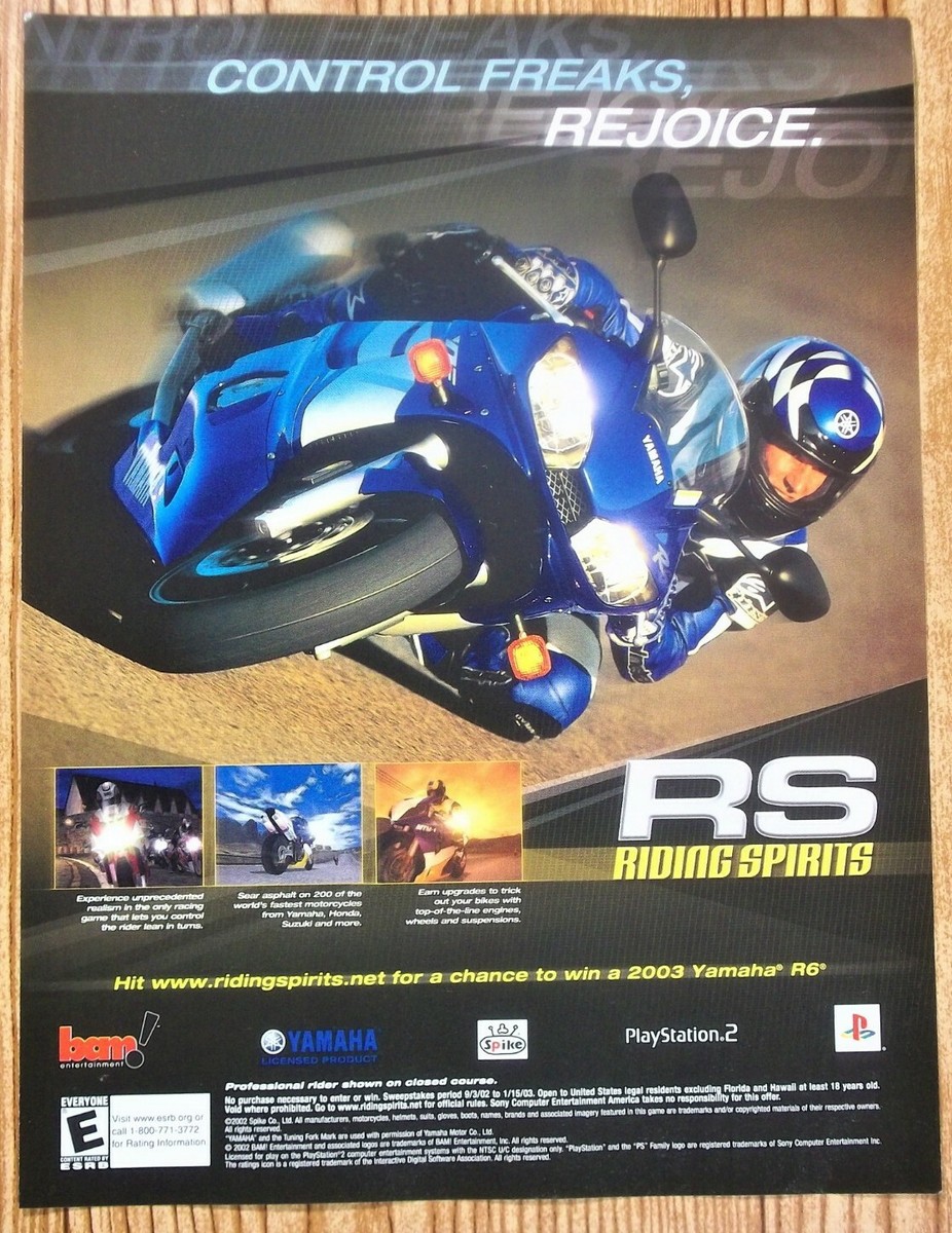 非売品！ RS RIDING SPIRITS PS2 販促 ポスター 非売品！ RS RIDING SPIRITS PS2 販促 ポスター