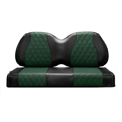 Club Car Seat Cover Diamond FRONT- BLK/DRK GR Precedent Golf Cart 2004+, 2PC SET