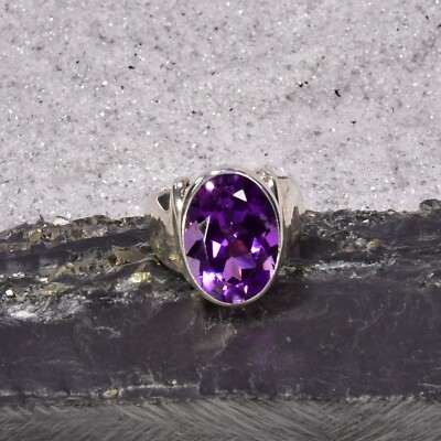 Amethyst Ring, 925er Silber, Edelsteinring (23574), Edelsteinschmuck