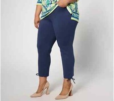 Belle by Kim Gravel Ponte Convertibelle Crop Pant-Twilight-Reg 12 A639696