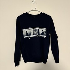 Taylor Swift Offical Folklore Filmstrip Navy Crewneck Star Patch Sweatshirt XS