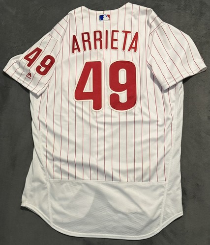 2018 Jake Arrieta Philadelphia Phillies Game Used Jersey MLB Auth COA