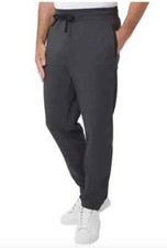 NWOT Lands' End Men's L Fleece Lounge Jogger Pants Charcoal Gray 100 Polyester