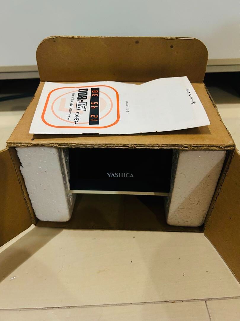 70s Rare Yashica Digital Calculator Clock AT-800 w/ Manual,Box 