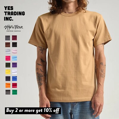 SHAKAWEAR MENS ACTIVE SHORT SLEEVE T SHIRTS SHAKA WEAR CASUAL COTTON TEE SHIRT