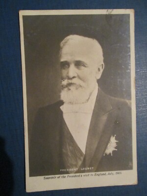 Postkarte von Präsident Loubet (Souvenir Besuch in England 1903) verschickt 1903