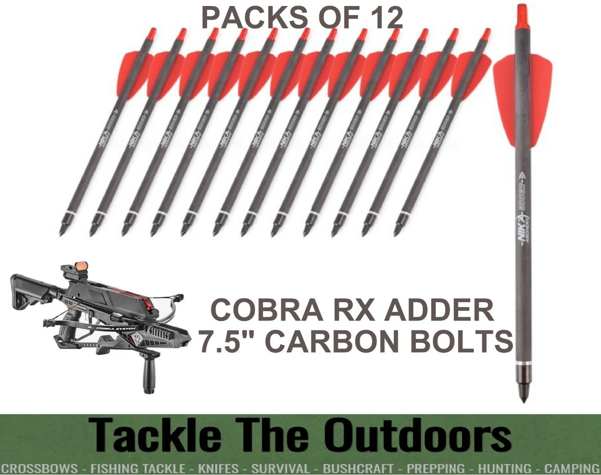 Lot De 50 Flèches Carbone X-BOW FMA – 7,5 Pouces – Pour Arbalètes Cobra