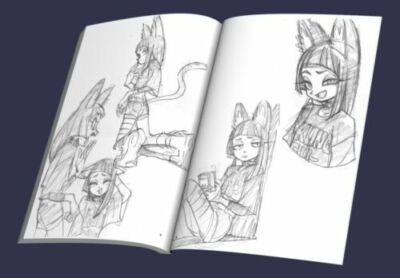 KUNG-FU PIGGY ONE アートブック PIGGY ONE Kung-Fu-Piggy One rough sketch Art book Hanabushi